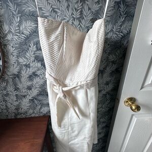 White House Black Market Ivory Silk Dress